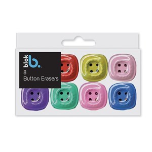 "8 Button Erasers" Viskelær 8 ass.