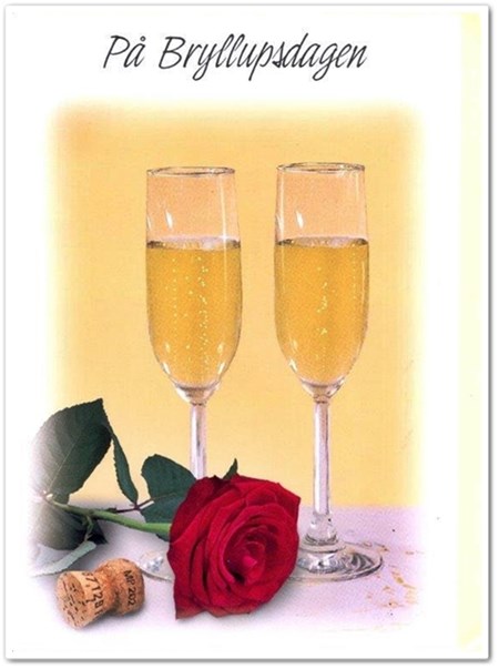 På Bryllupsdagen, Champagneglass og rose