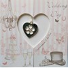 "Wedding Day" Pink, Hjerte i sølvplett