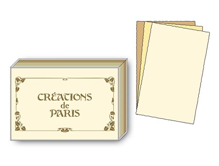 Notecards "Creations de Paris" 12/12 ass. kort