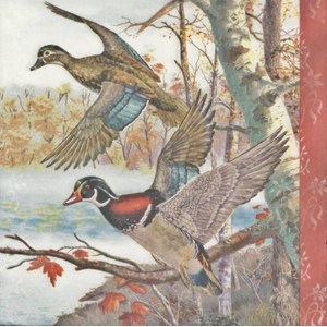 Serviett "Wild Ducks"  33 x 33 cm, 20 stk