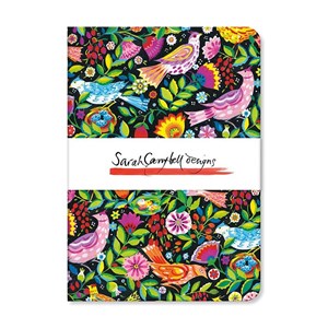 "Sarah Cambell - Folk Birds" A5 Luxury Notebook
