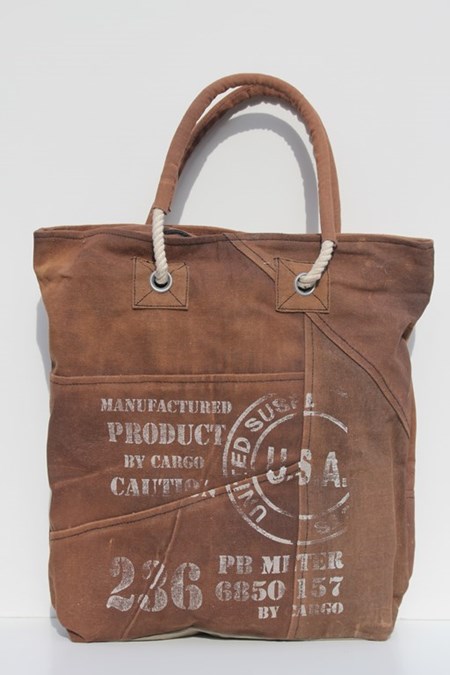 "US Cargo", Brown Khaki Shopper Bag