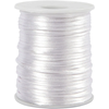 Satengsnor, 50 m. 2 mm. Hvit