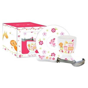 "Dotty Tots Girl" Ceramic Egg Cup Set