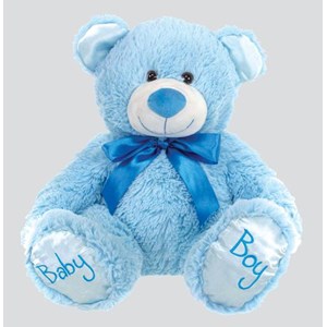 "Baby Boy Bear" Lyseblå bamse 20 cm