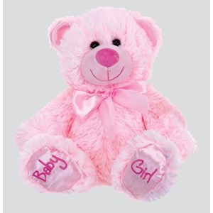 "Baby Girl Bear" Rosa bamse 20 cm