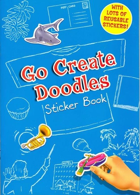Malebok "Go Create Doodles Sticker Book"