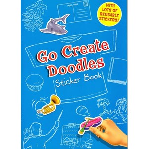 Malebok "Go Create Doodles Sticker Book"