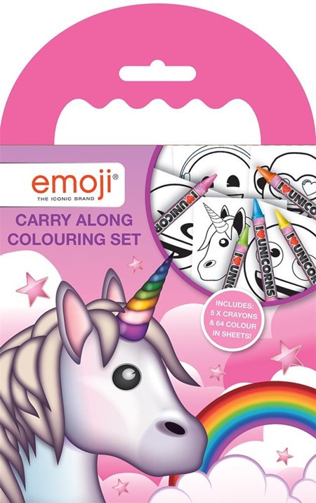 "Emoji Unicorn" Carry-Along Colouring Set