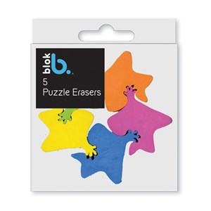 "5 Puzzle Erasers" Viskelær 5 ass.