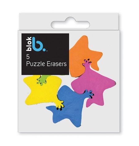 "5 Puzzle Erasers" Viskelær 5 ass.