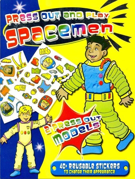 Utklippsdukke gutter "Press Out and Play Spacemen"