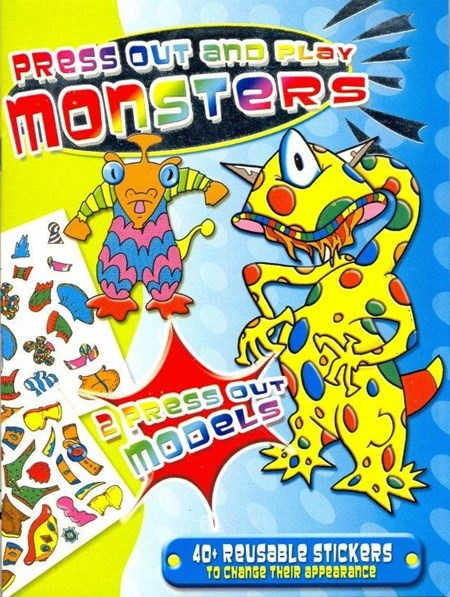 Utklippsdukke gutter "Press Out and Play Monster"
