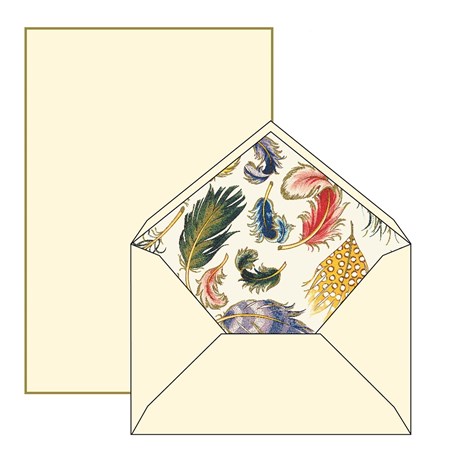 Brevpapir "Feathers" 10/10, 16 x 21,5 cm