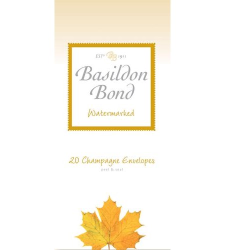 "Basildon Bond Watermarked", Konvolutter Champagne 20 stk