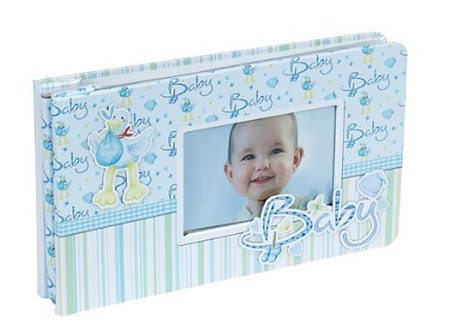 Fotoalbum "Baby" blått, lite, 24 lommer 10x1