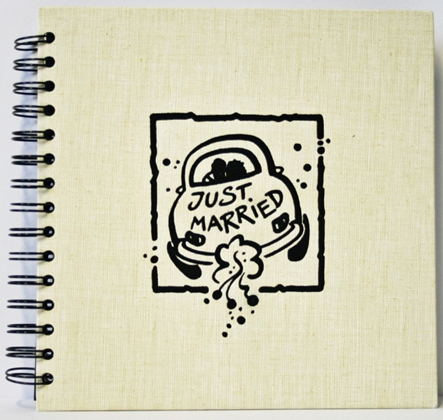 Fotoalbum "Just Married", Spiral m/sorte sid