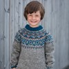 Barnegenser, petrol 2/4 år Redd Barna, garnpakke