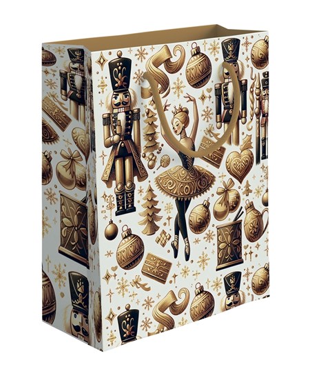 "Nøtteknekker gull" Large gavepose