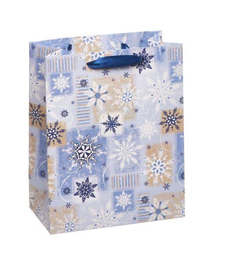 "Blue Snowflakes" Gavepose medium
