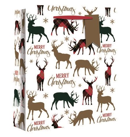 "Tartan Stags" Gavepose medium
