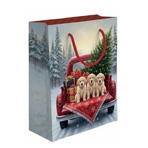 "Pick-up, valper og juletre" Large gavepose