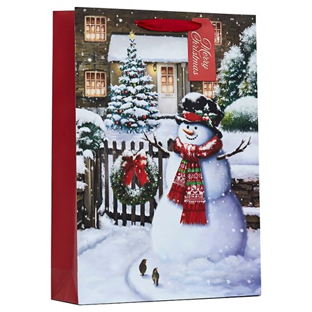 "Snowman Scene" Gavepose X-large