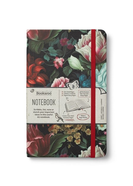 "Dark Floral" Bookaroo A5 Journal