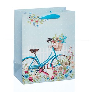"Blue Bicycle - Glitter" Gavepose large