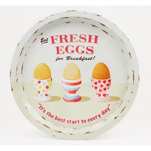 "Coffee Break", Round Tin Tray 32,5 cm Fresh