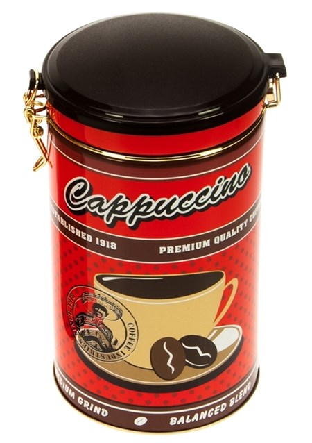 "Coffe Industries" rund metall-boks,