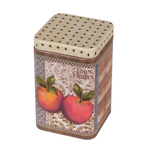 "Apples" kvadratisk metall-boks