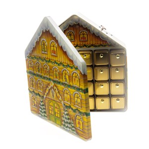 Adventskalender "Sveitserhus" med spilledåse
