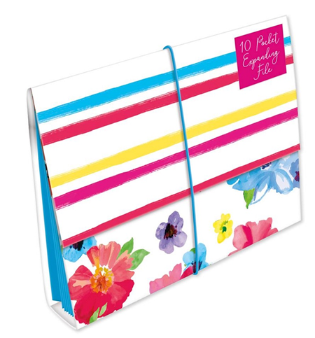 Hjemmearkiv "Floral" A4 med 10 lommer