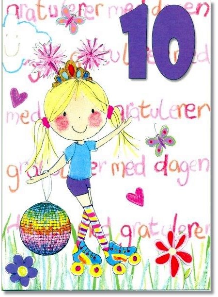 Tallkort,10 år, jente