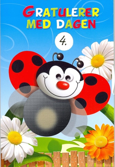 Gratulerer med dagen, tallkort med dreibare tall, 1 - 12 år