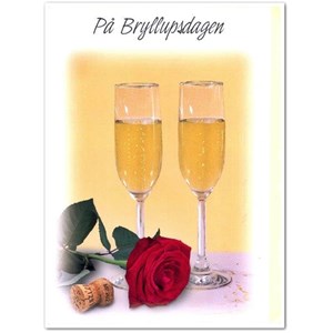 På Bryllupsdagen, Champagneglass og rose