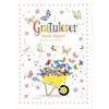 "Gratulerer med dagen" Dobbelt preget kort - Trillebår
