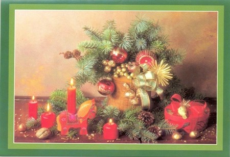 Julekort, juledekorasjon