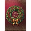 "God Jul" Dbt foliert kort - Julekrans, innv.tekst