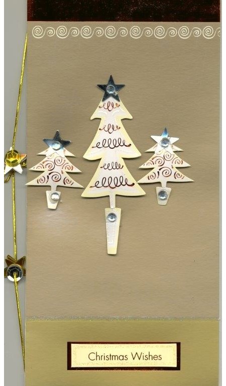 "Trees", 6 Premium Handcrafted Christmas Car