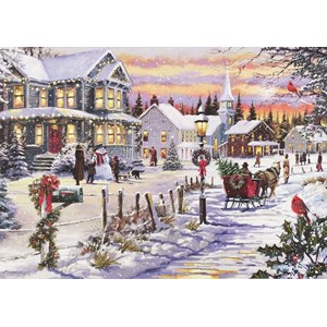"Village Sleigh Ride" Deluxe Boxed Christmas Cards 20/21