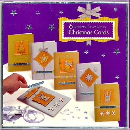 "6 Create Your Own Christmas Cards" Gold and Silver