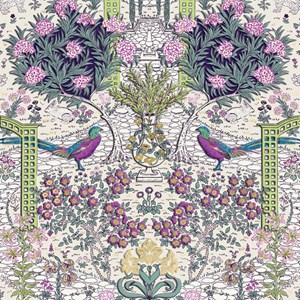 M. Williamson "English Garden" doble kvadratisk kort