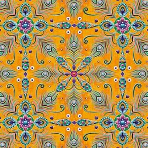 Matthew Williamson "Peacock Tile" dbl. kvadratisk kort