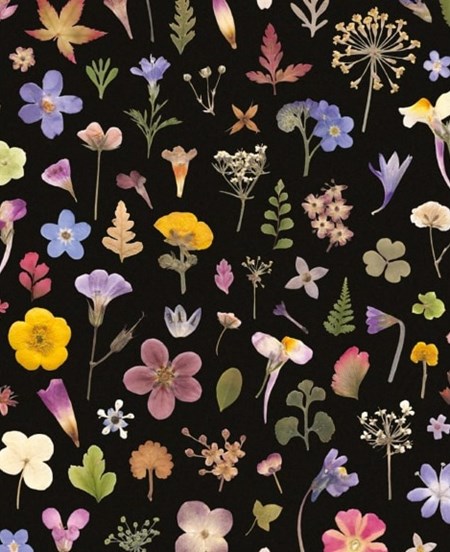 "Flower Meadow by Helen Ahpornsiri" dobbelt kort