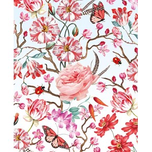Mary Katrantzou "Red Floral" Dobbelt kort