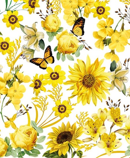 Mary Katrantzou "Yellow Butterflies" Dobbelt kort