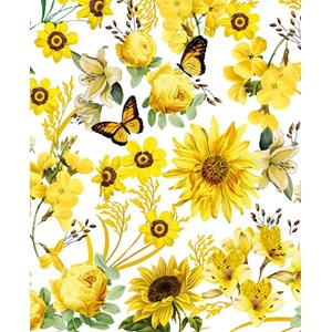 Mary Katrantzou "Yellow Butterflies" Dobbelt kort